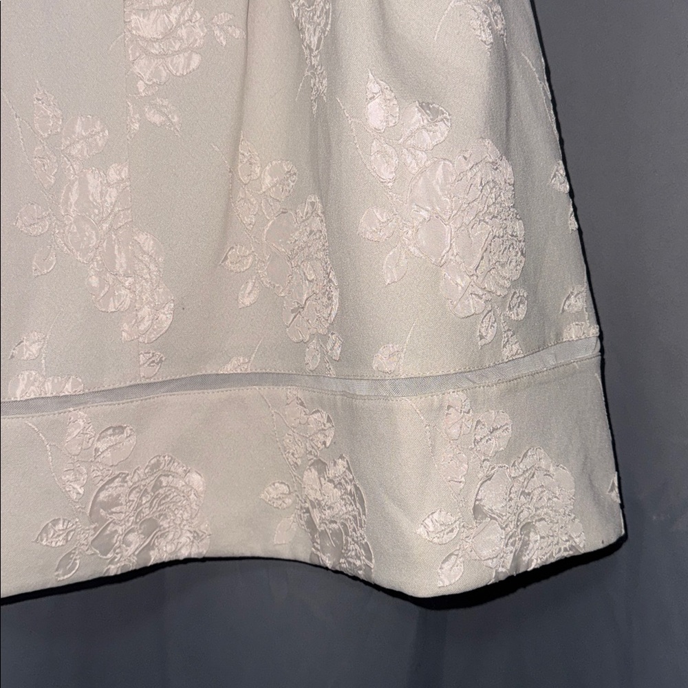 Just Taylor Ivory Floral Jacquard Sleeveless A-Line Dress Size 6 Elegant - Picture 3 of 7